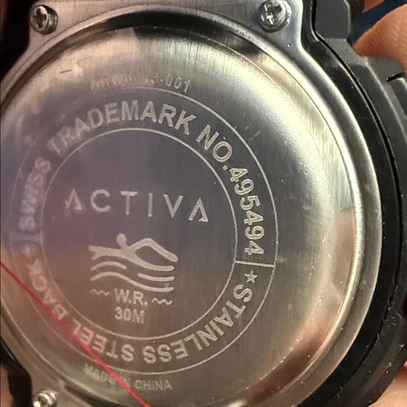 NWT INVICTA Activa Black Sports Watch